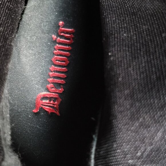 NWOT DEMONIA CRYPTO-51 RED CORSET LACE ANKLE BOOTS SZ 12 - Picture 8 of 10